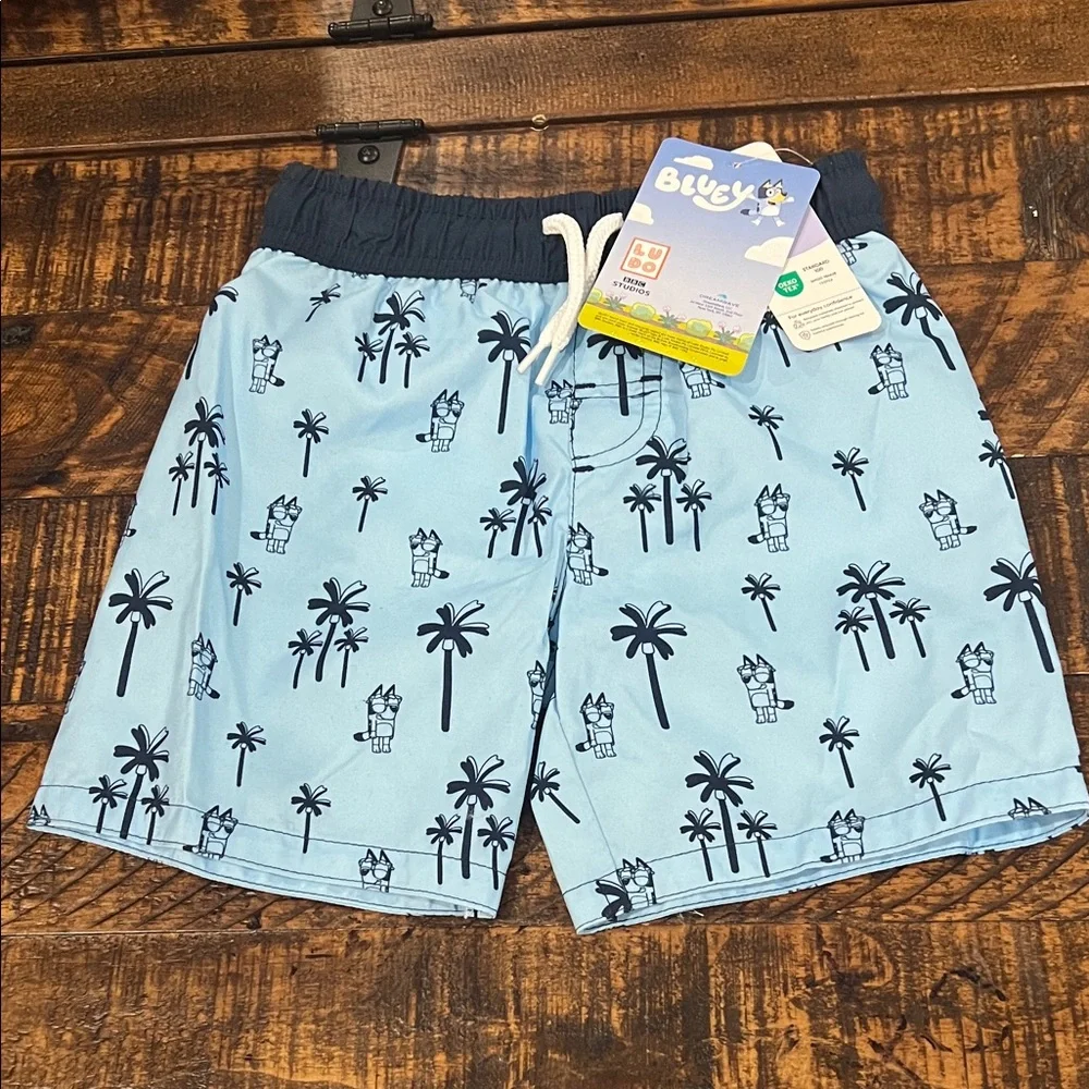 Bluey Swim Shorts - Light Blue size 4t